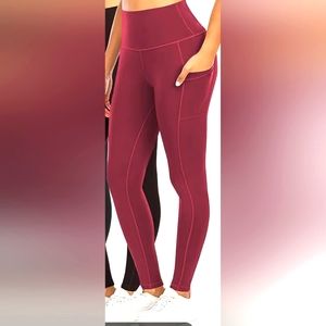 Women's Burgundy workout pants